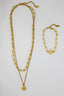 Paperclip Clover Necklace and Bracelet Set