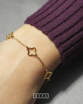 Clover Necklace and Bracelet Set