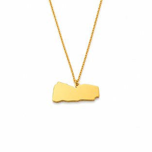 Yemen Map Necklace | Solid