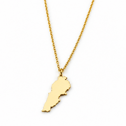 Lebanon Map Pendant Necklace