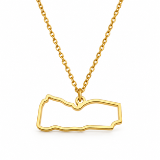 Yemen Map Necklace | Outline