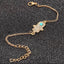 Gold Hamsa Hand Bracelet w/ Turquoise Stone